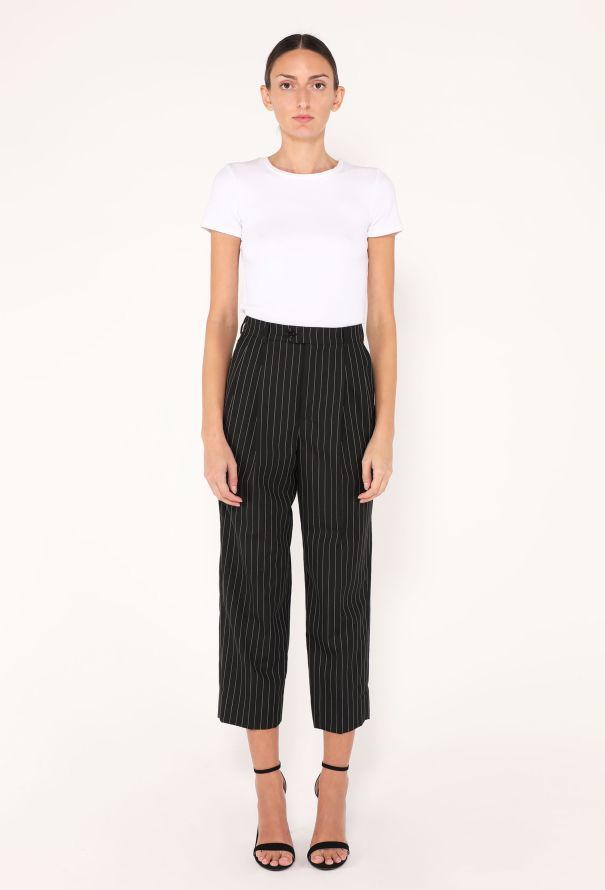 Céline S/S 2021 Pinstripe Cropped Trousers - 1