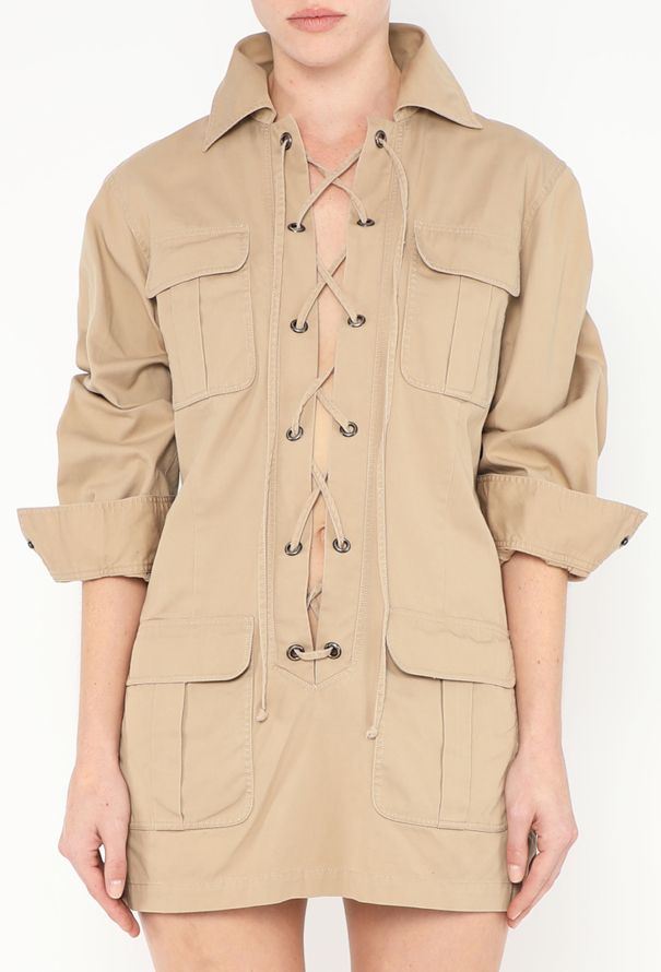 Saint Laurent COLLECTOR 1969 Saharan Lace-Up Tunic - 6