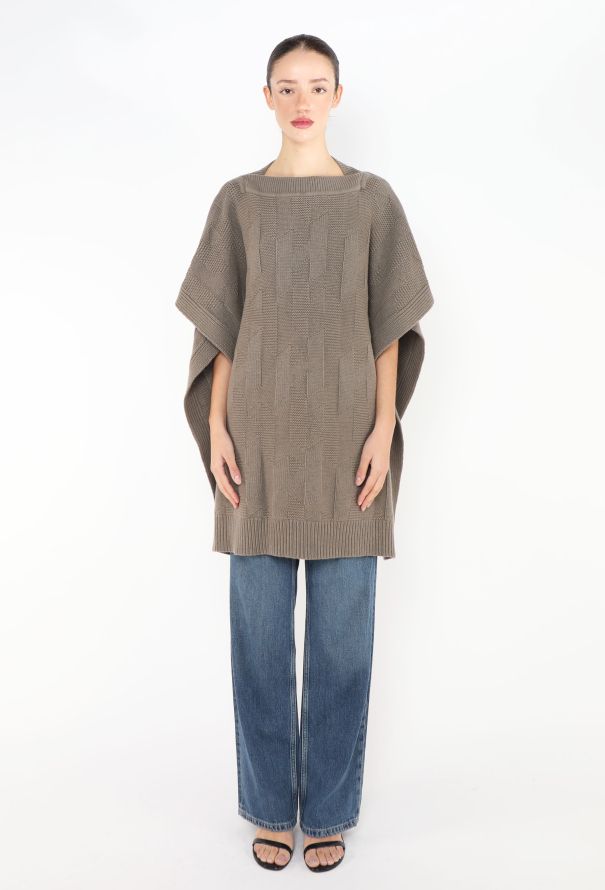 Hermès 'H' Rectangular Cape Poncho - 1