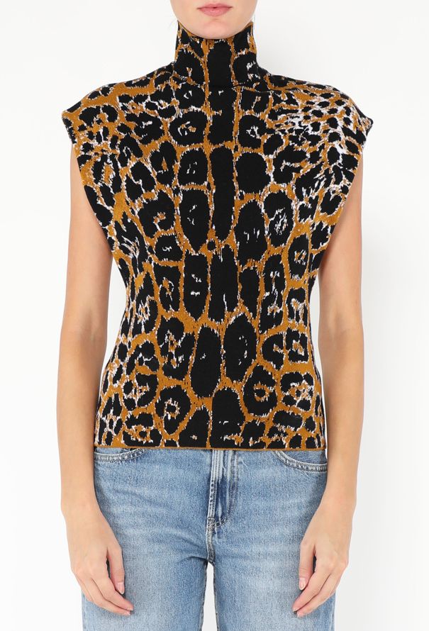 Alaïa F/W 2024 Leopard Turtleneck Top - 1