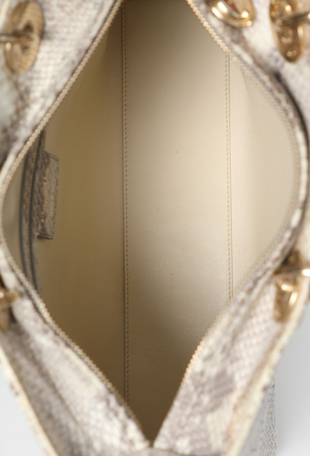 Dior Metallic Python Lady Dior Large Bag - 11