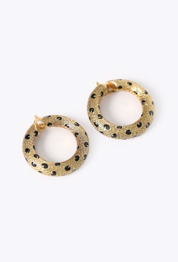 Fred Vintage 'Pattes de Panthère' 18K Yellow Gold Hoop Earrings - 3