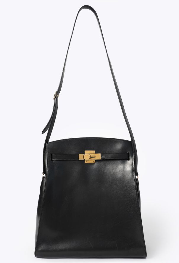 Hermès Rare Vintage Black Box Kelly Sport GM - 1