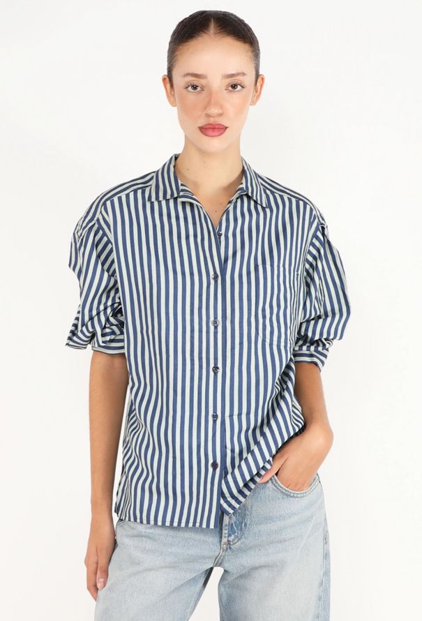 Saint Laurent Vintage Striped Silk Shirt - 1