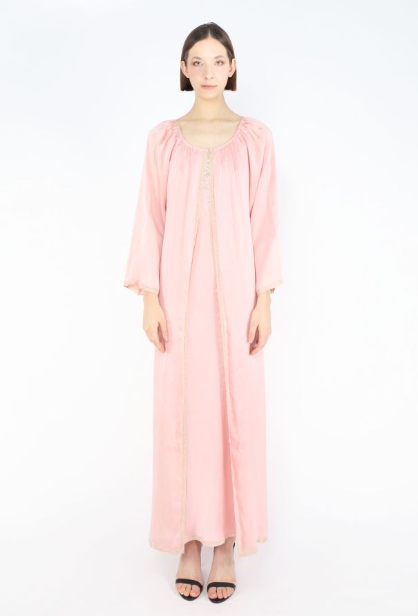 Dior Vintage Silk & Lace Nightgown Set - 3