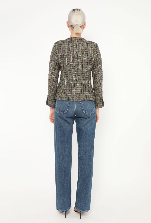 Chanel 2003 Cinched Linen Tweed Jacket - 4