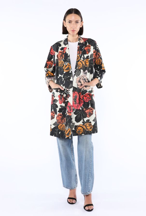 Dries Van Noten Floral Open-Front Coat - 2