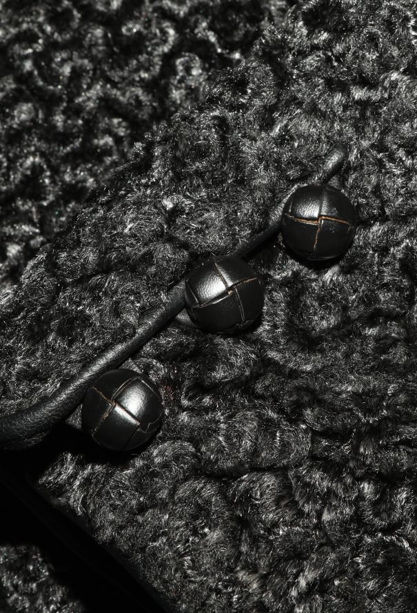 Saint Laurent Late '70s Bouclé Astrakhan Toggle Jacket - 8