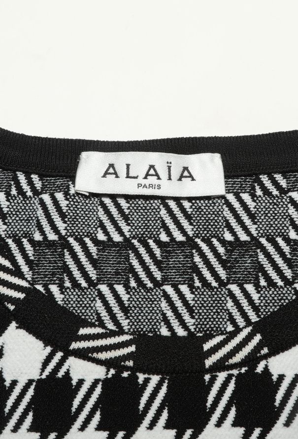 Alaïa F/W 2022 Houndstooth Peplum Set - 6