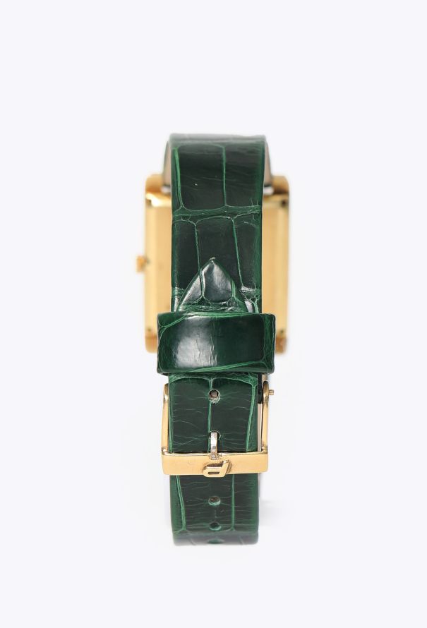 Piaget RARE '70s 18K Yellow Gold & Malachite Tank Watch - 4