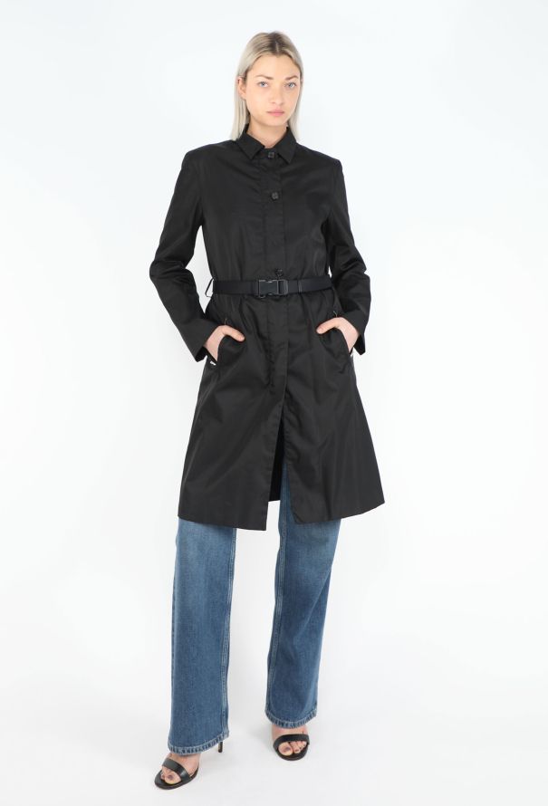 Prada Mid '90s Belted Nylon Coat - 1