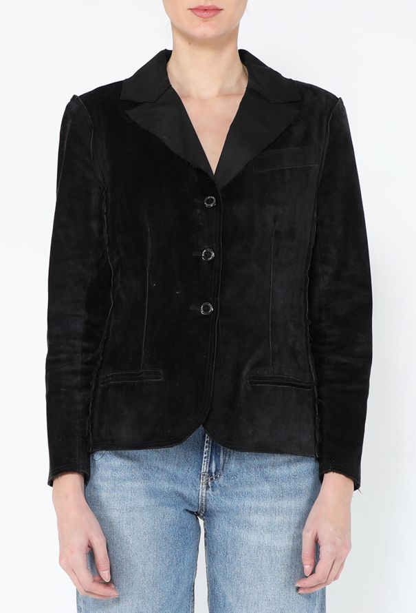 Chanel S/S 2003 Cropped Suede Jacket - 1