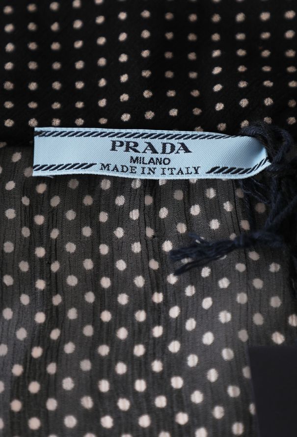 Prada Spotted Silk Chiffon Wrap Skirt, 2026 - 4