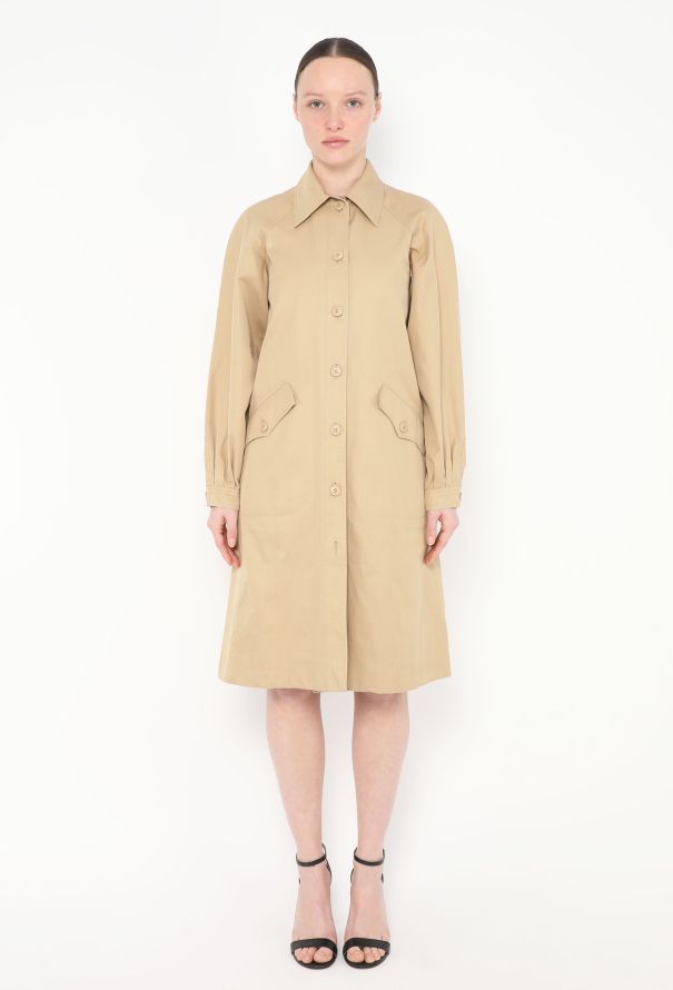 Saint Laurent Late 1960s Pleated Trench Dress - 1