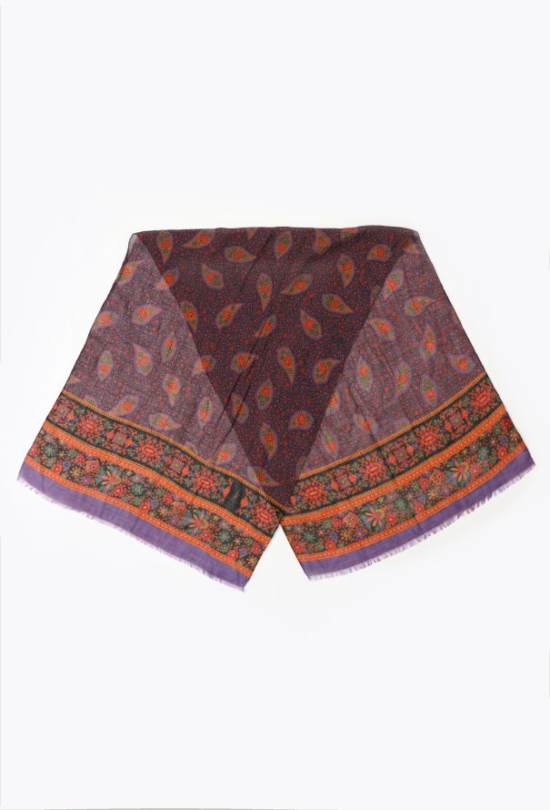 Saint Laurent Vintage Floral Paisley Scarf - 2 Saint Laurent Vintage Floral Paisley Scarf - 2