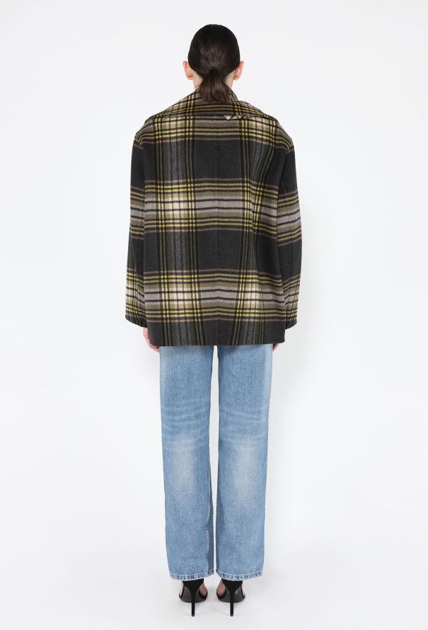 Saint Laurent Tartan-Check Double Breasted Coat, 2025 - 6