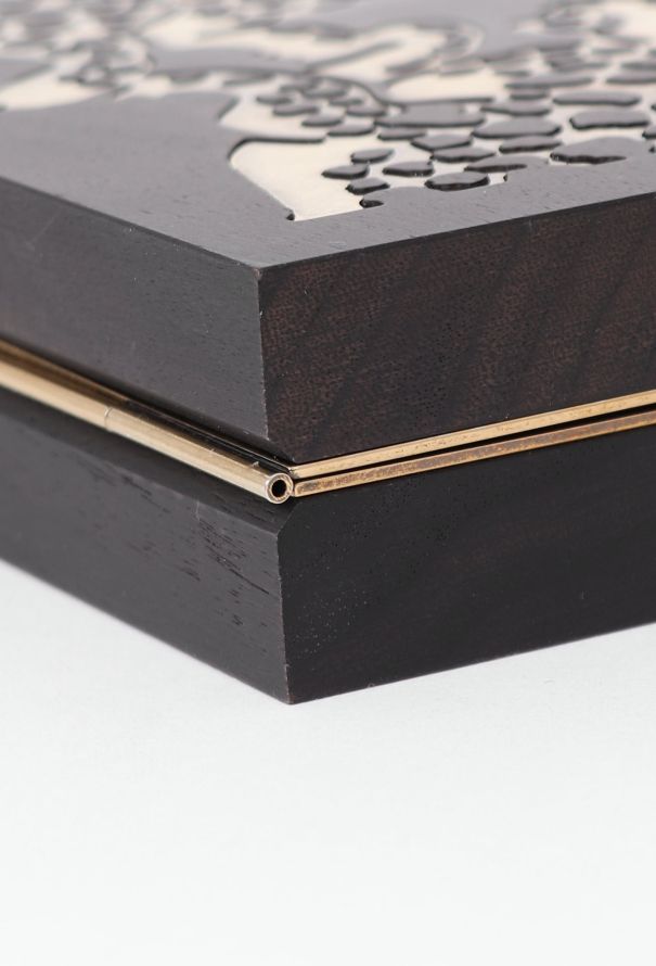 Cheetah Wood & Metal Minaudière | Authentic & Vintage | ReSee
