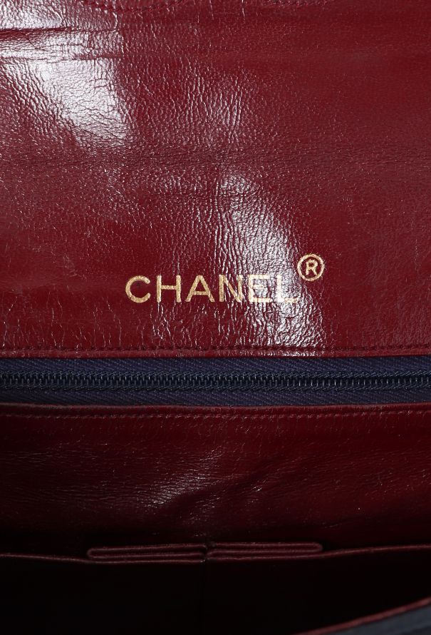 Chanel Navy Paris Double Flap Bag - 12 Chanel Navy Paris Double Flap Bag - 12