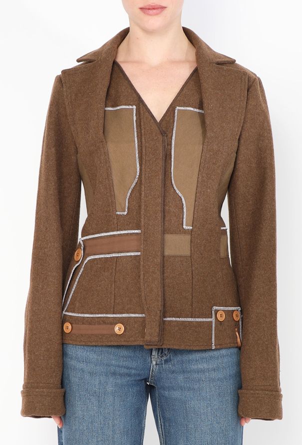 Dior 2006 Alpaca Patchwork Jacket - 1