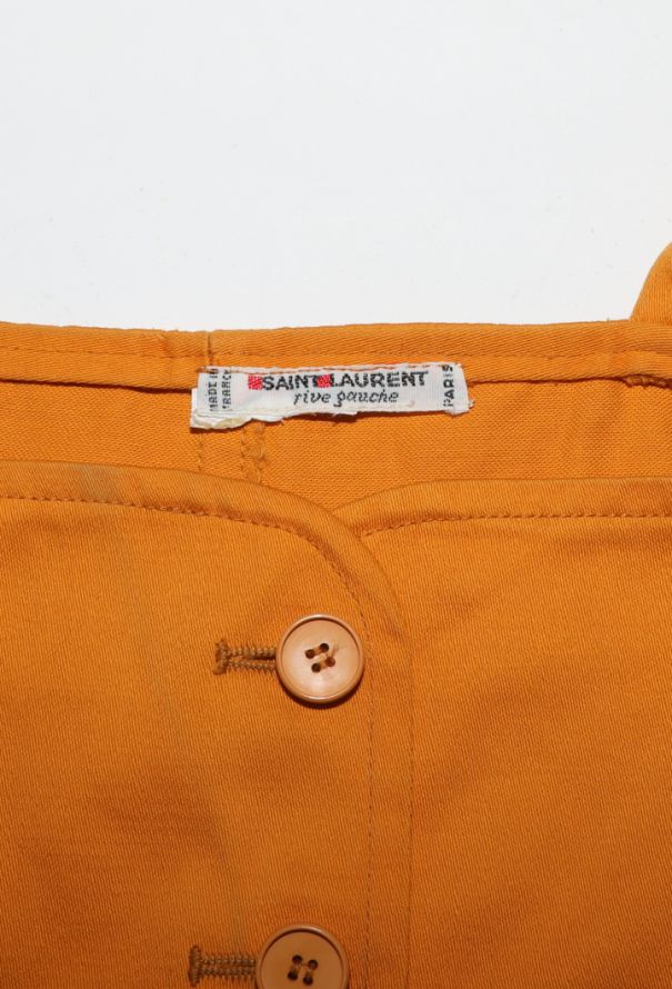 Saint Laurent Buttoned Cotton Top, 1970s - 5