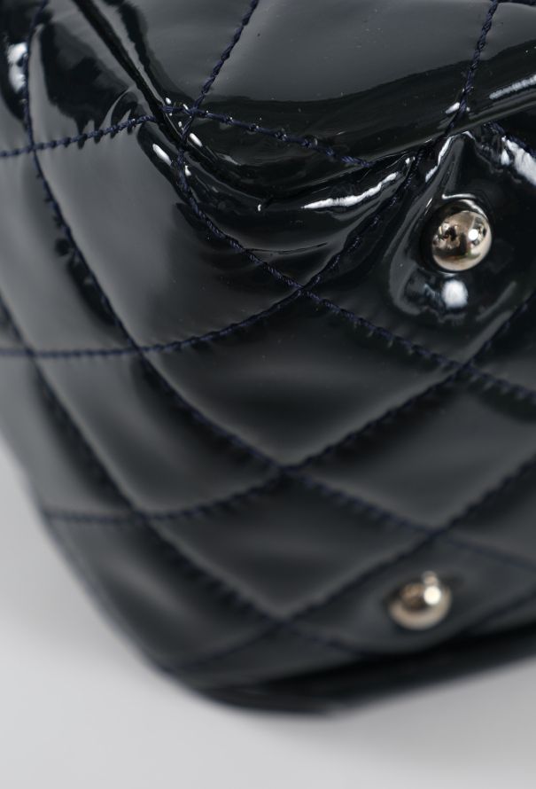 Chanel 2010 Navy Patent Large “Chic & Glitter” Tote - 7
