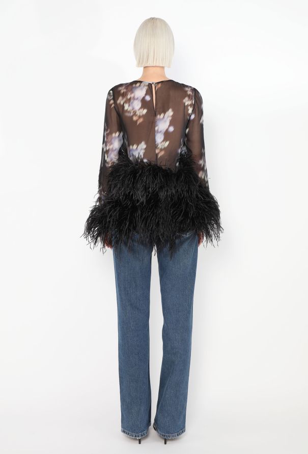 Peter Som F/W 2014 Chiffon Feather Top - 4 Peter Som F/W 2014 Chiffon Feather Top - 4