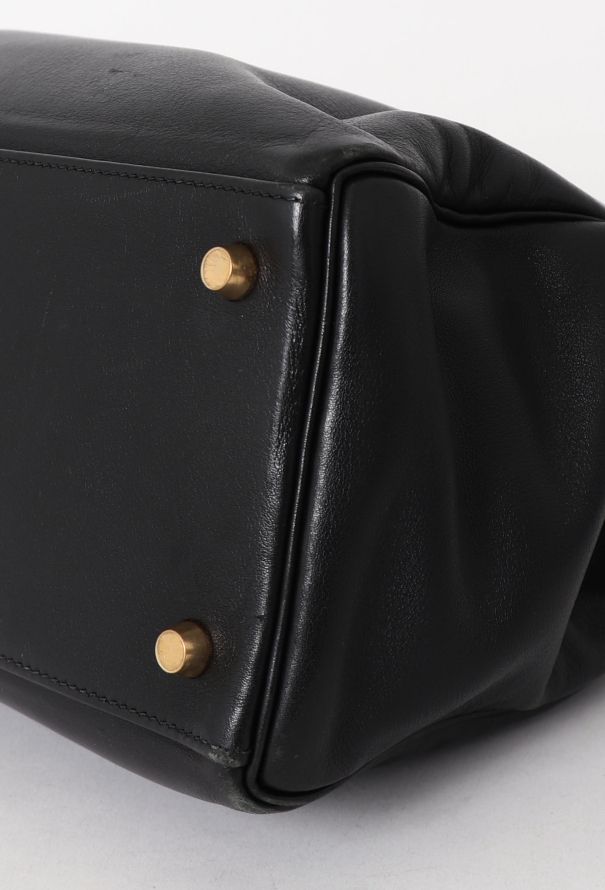 Hermès Vintage Black Swift Kelly Retourné 35 - 11