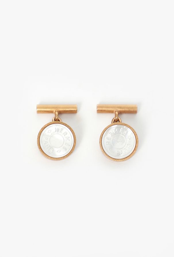 Hermès Metallic Shell Cufflinks - 1