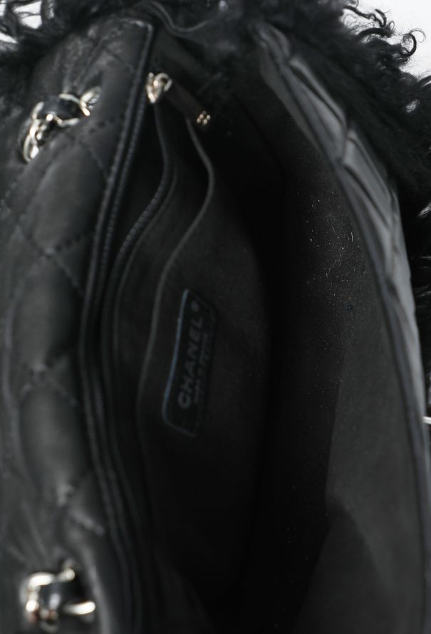 Chanel RARE 2008 Black Mongolian Shearling Tibet Flap Bag - 14