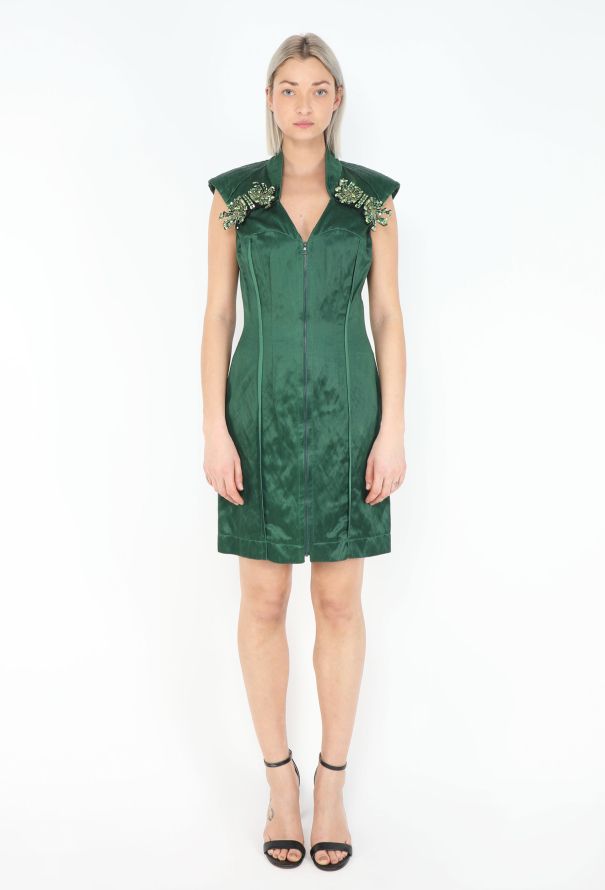 Prada 2009 Embellished Charmeuse Dress - 1