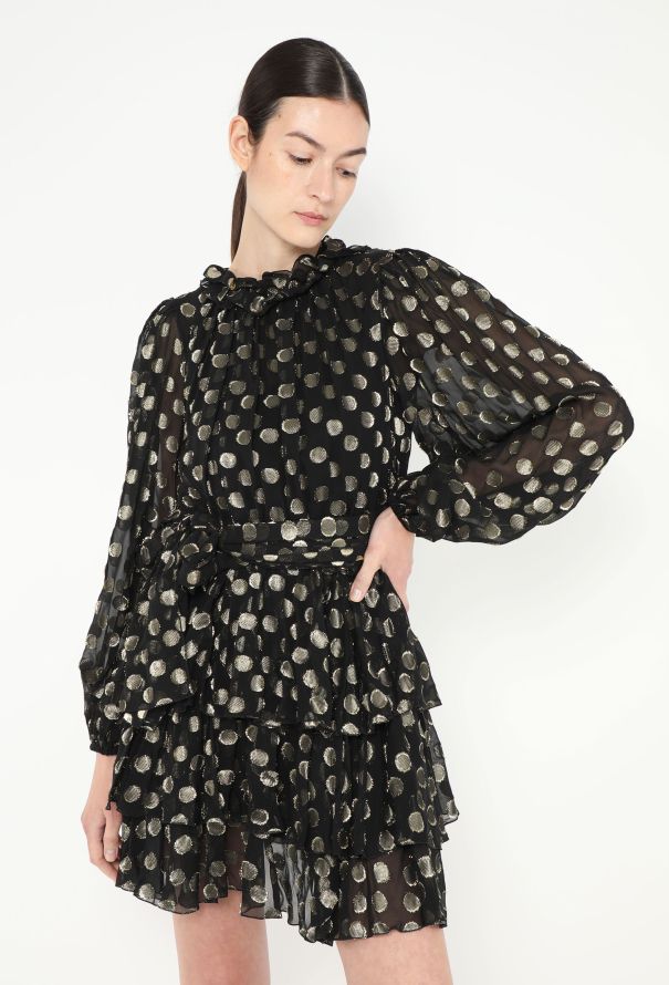 Dolce & Gabbana 2019 Lamé Polka Dot Dress - 1