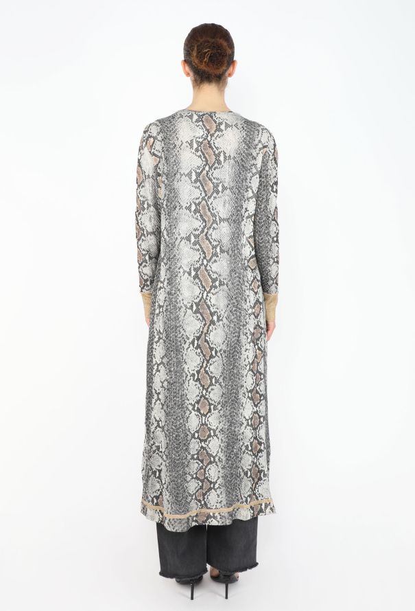 Roberto Cavalli Snake Print Jersey Kaftan - 7