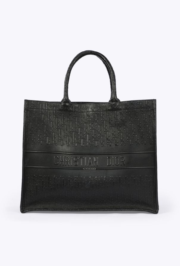 Dior Oblique Jacquard Leather Large Book Tote - 1