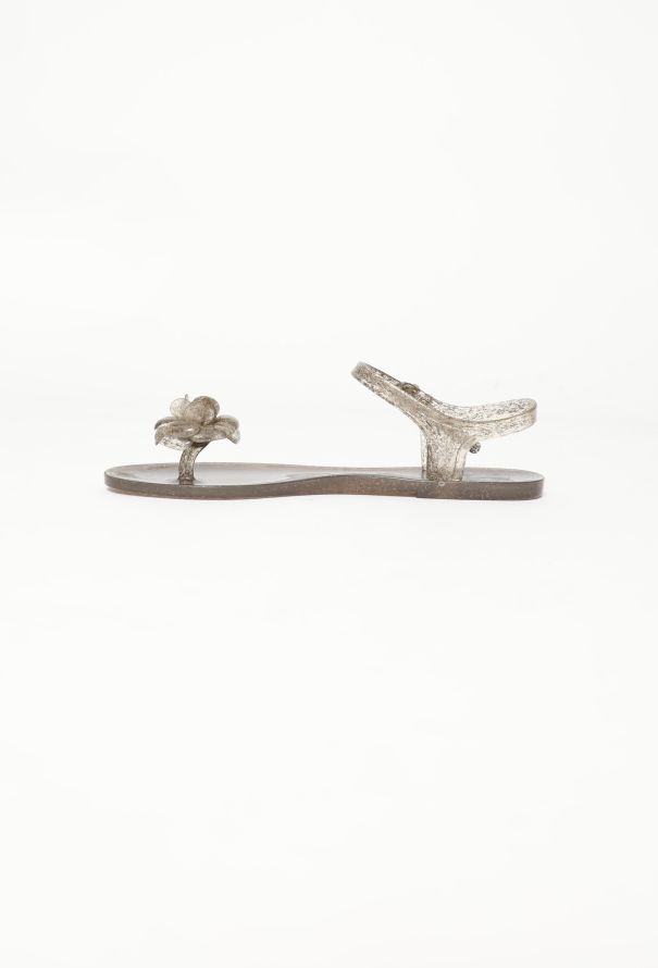 Chanel Iridescent Camélia 'CC' Sandals - 4 Chanel Iridescent Camélia 'CC' Sandals - 4