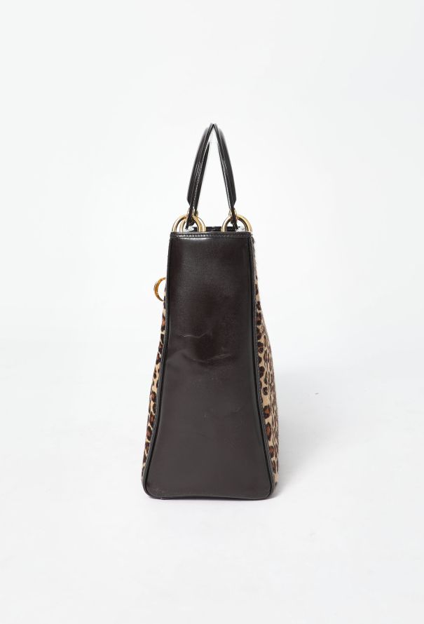 Dior '90s Leopard Large Lady Dior Bag - 6