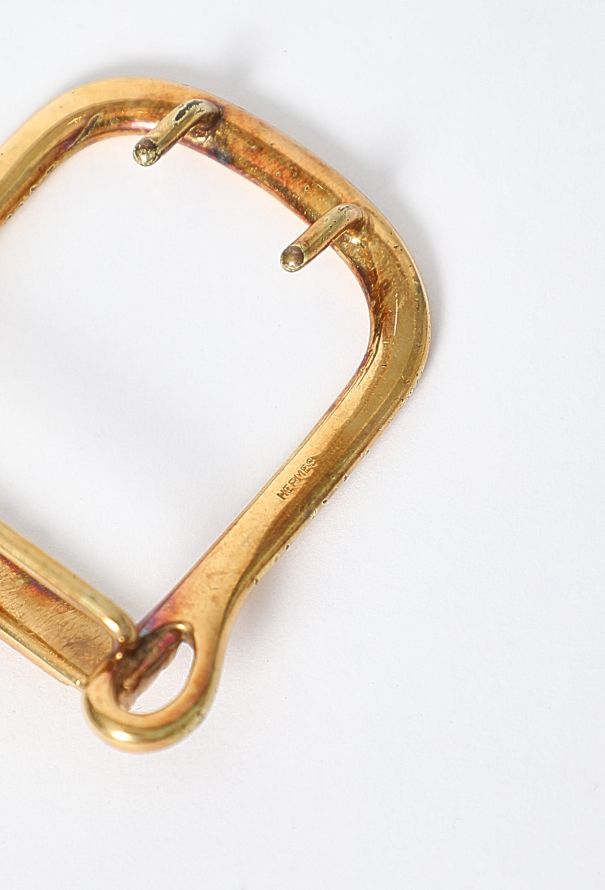 Hermès '70s Plated Equestrian Belt Buckle - 4
