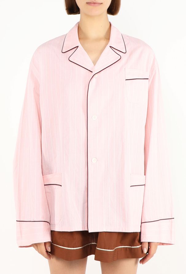Prada Embroidered Pyjama Shirt, F/W 2025 - 3
