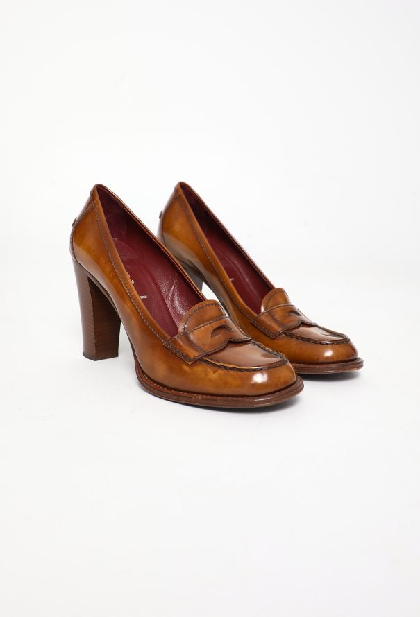 Prada F/W 2003 Leather Loafer Pumps - 2 Prada F/W 2003 Leather Loafer Pumps - 2