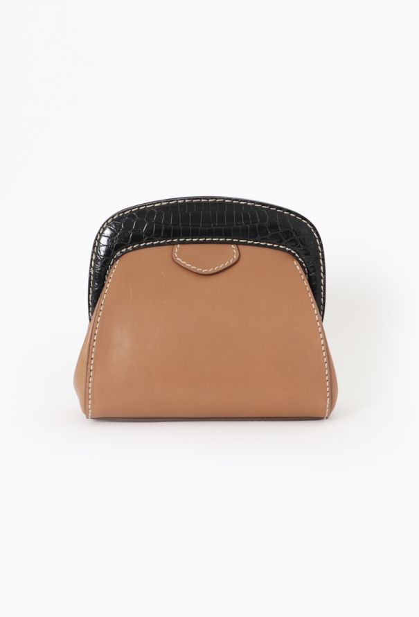 Prada S/S 2015 Crocodile Trim Clutch - 1