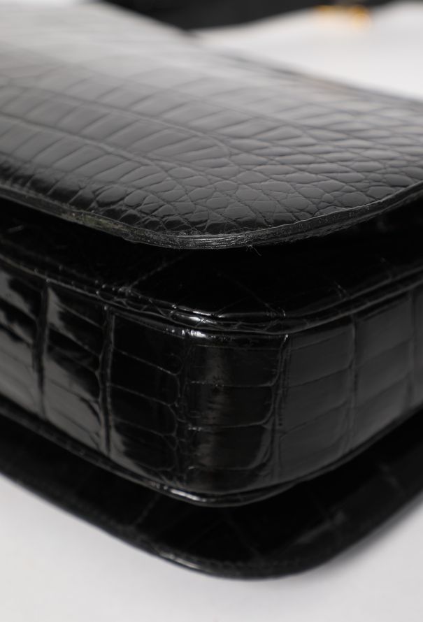 Céline Vintage Crocodile Calèche Bag - 7
