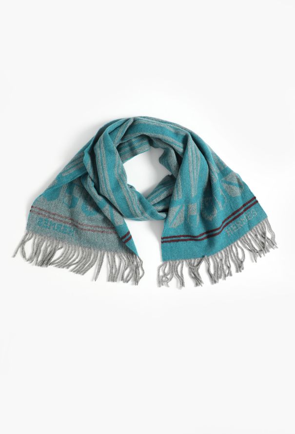 Hermès '70s Striped Wool Scarf - 2