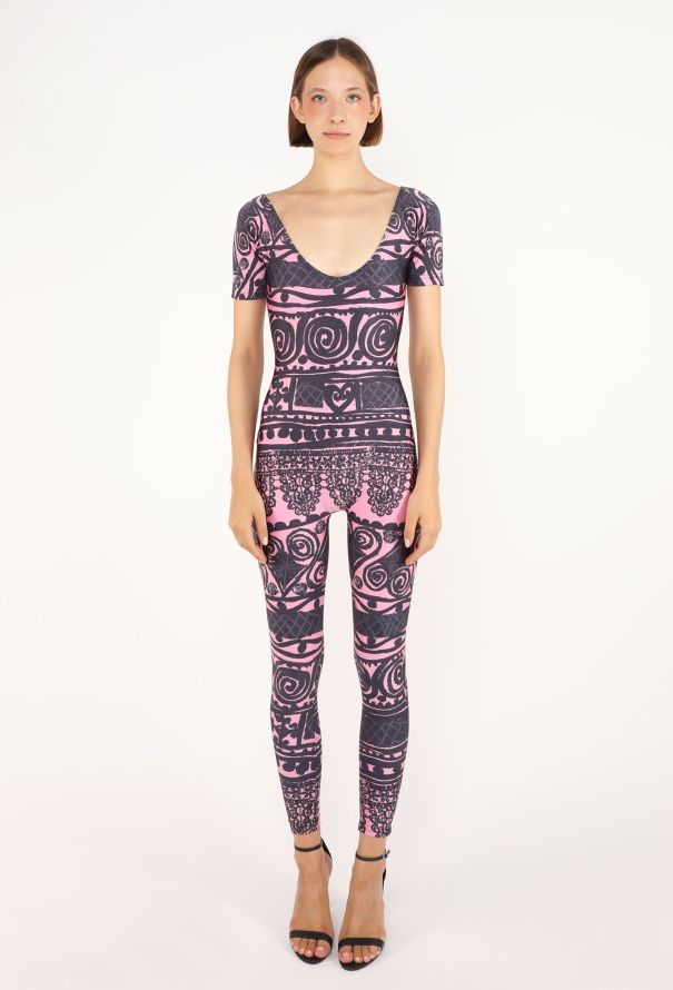 Christian Lacroix Graphic Printed Jumpsuit, 1993 - 1