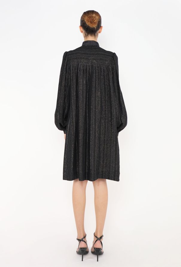 Saint Laurent 1976 Russian Pinstripe Lamé Tunic - 4