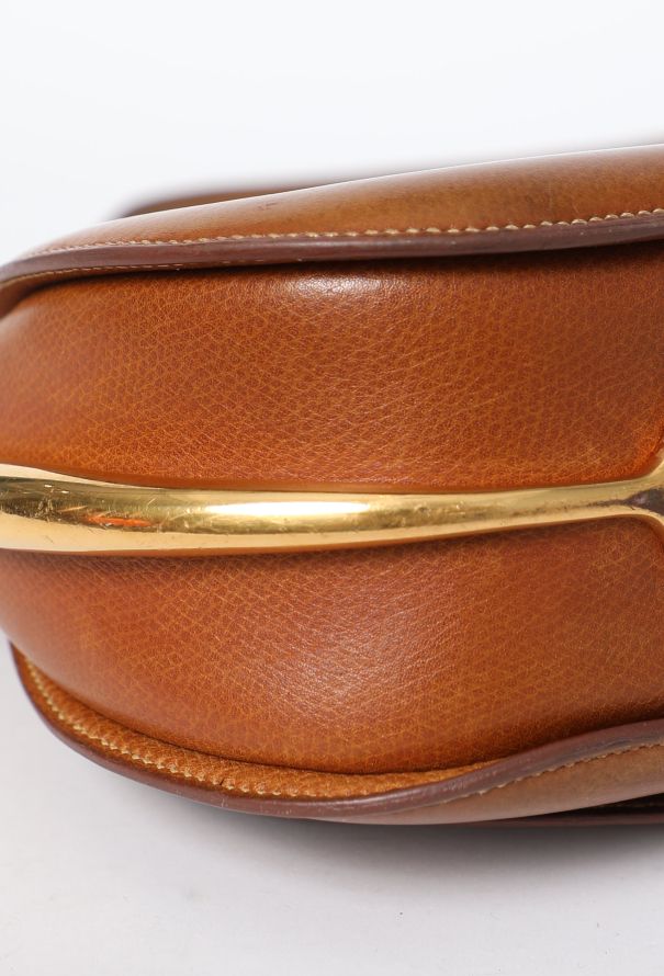 Hermès Rare Gold Courchevel Passe-Guide Saddle Bag - 10