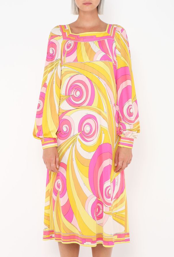 Emilio Pucci Early '70s Abstract Silk Dress - 2