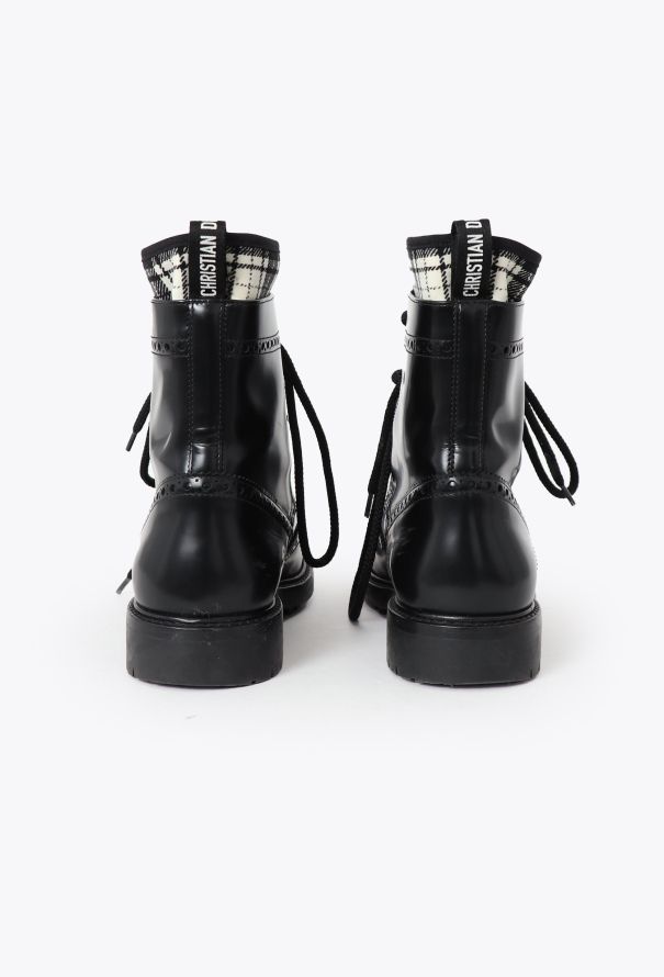 Dior 2019 D-Order Leather Tartan Boots - 5