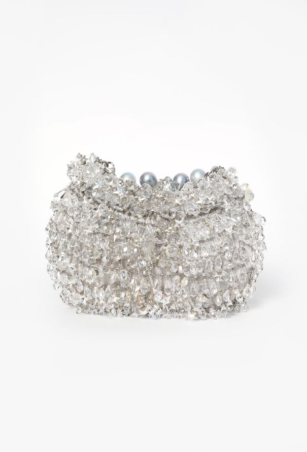 2000s Daniel Swarovski Crystal Evening Chain Clutch - 5