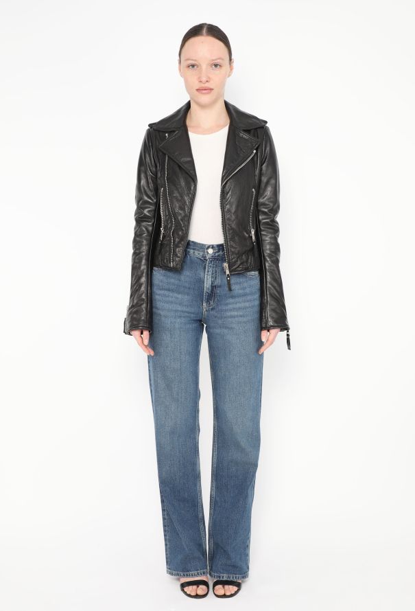 Balenciaga Lambskin Leather Biker Jacket - 3