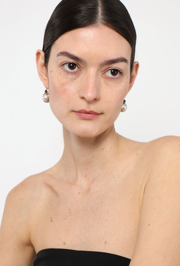 Vintage Fine Jewelry 18k Yellow Gold, Sapphire & Pearl Earrings - 2 Vintage Fine Jewelry 18k Yellow Gold, Sapphire & Pearl Earrings - 2