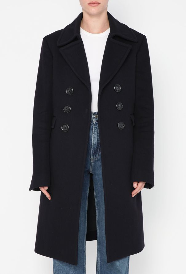 Céline Marine Cashmere Coat - 3
